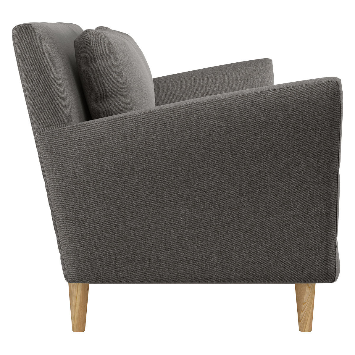 Keele Charcoal Grey Wool 3 Seat Sofa, Charcoal – image 4