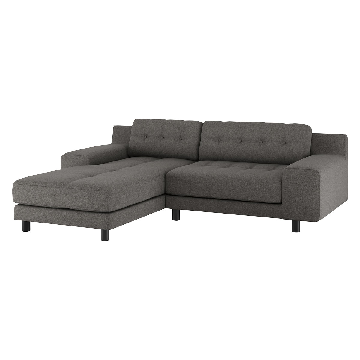 Hendricks Charcoal Grey Tweed Wool Mix Small Left-Hand Chaise Sofa, Charcoal – image 3