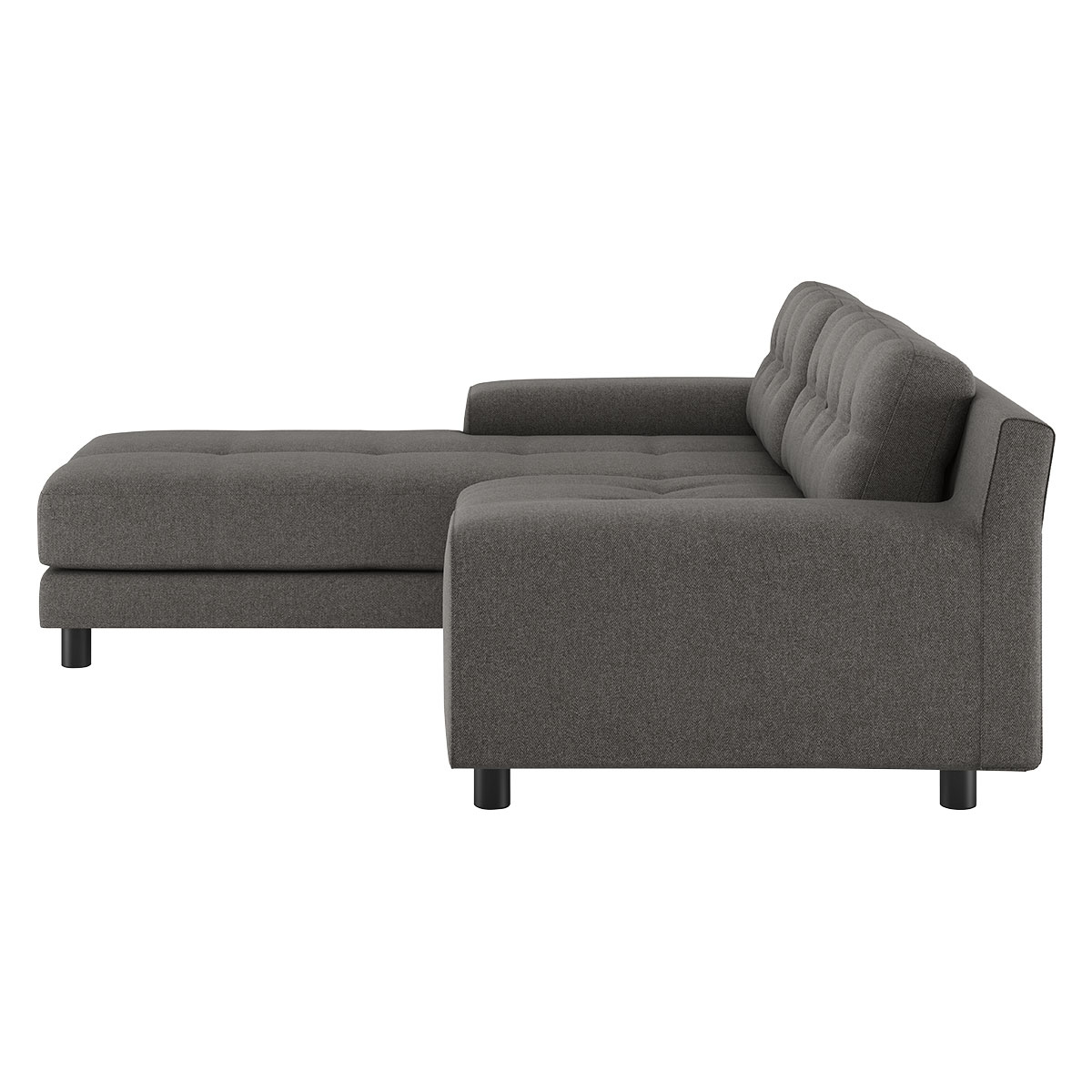 Hendricks Charcoal Grey Tweed Wool Mix Small Left-Hand Chaise Sofa, Charcoal – image 4