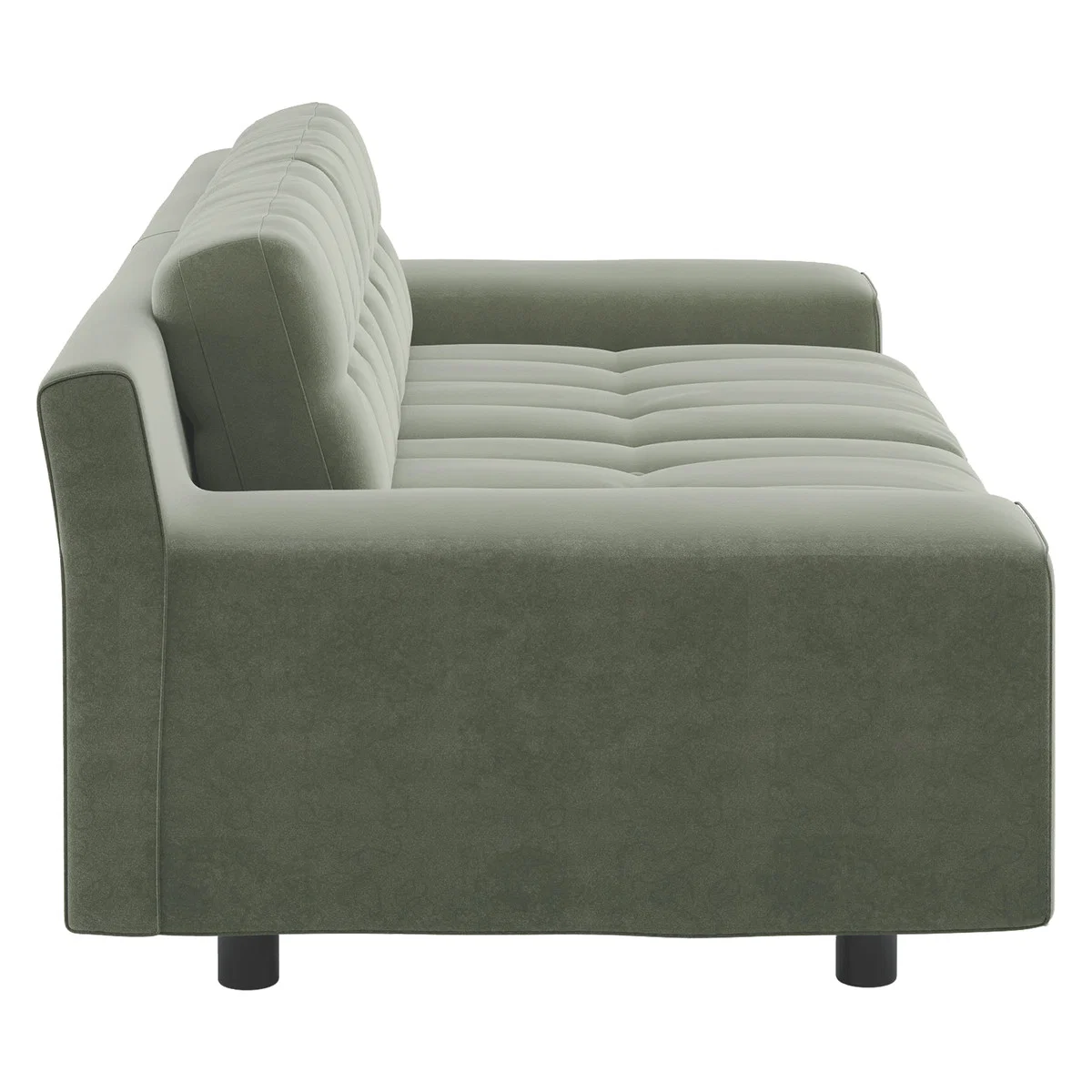 Hendricks Sage Green Velvet 3 Seater Sofa, Green Green – image 4