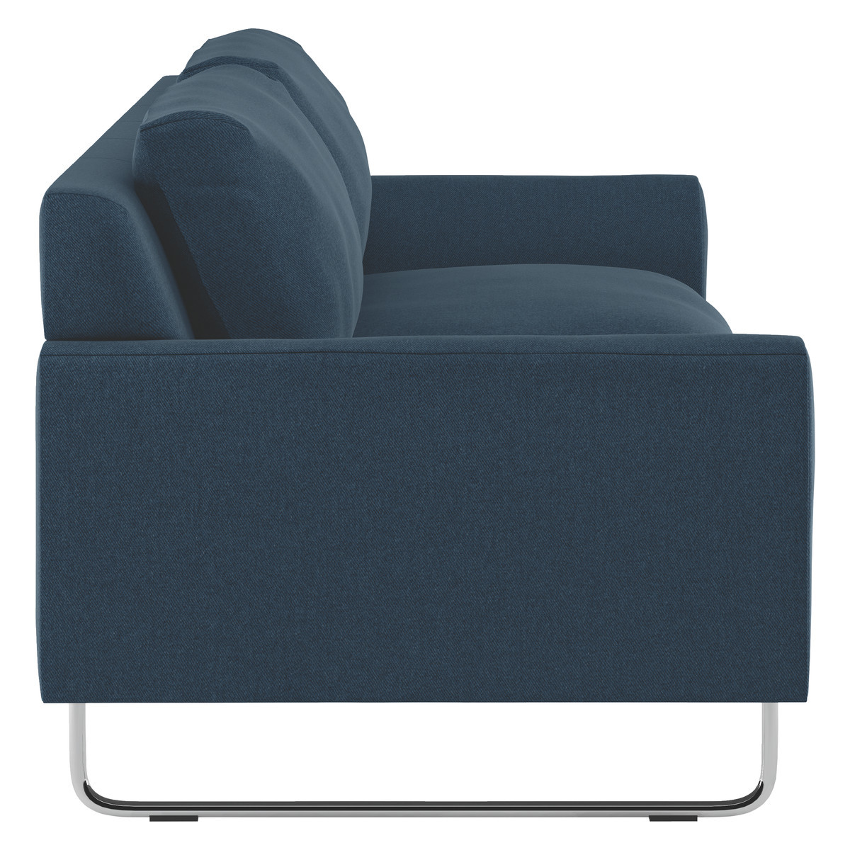 Lyle Navy Blue Tweed Wool Mix FaBric 2 Seater Sofa, Navy – image 3