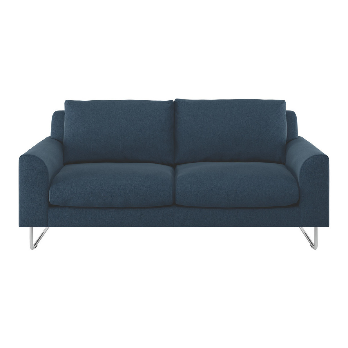 Lyle Navy Blue Tweed Wool Mix FaBric 2 Seater Sofa, Navy – image 1