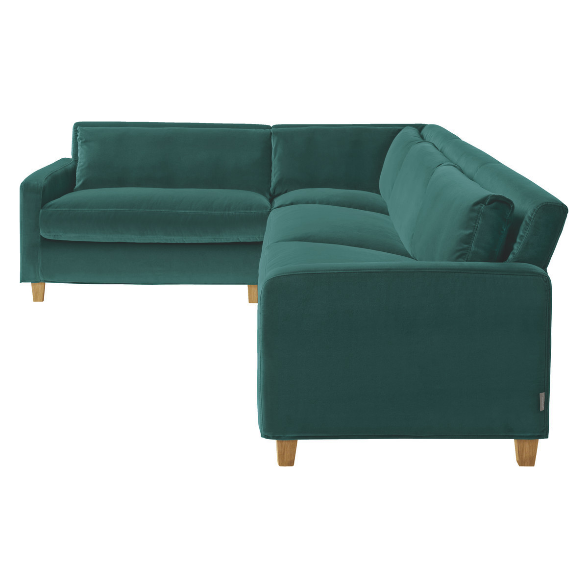 Chester Emerald Green Velvet Right-Arm Corner Sofa, Green – image 4