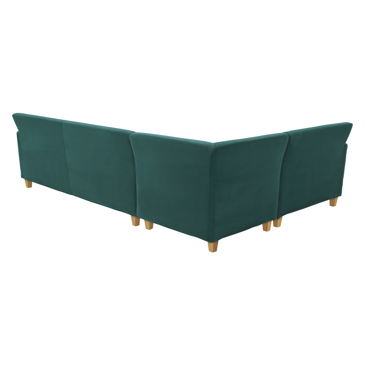 Chester Emerald Green Velvet Right-Arm Corner Sofa, Green – image 5