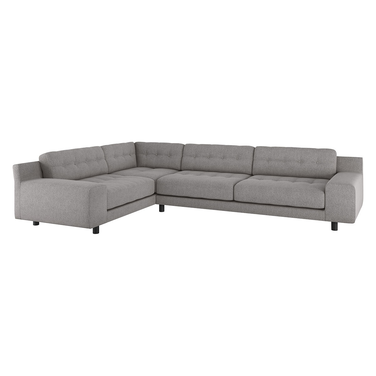 Hendricks Grey FaBric Right Arm Corner Sofa, Grey – image 4