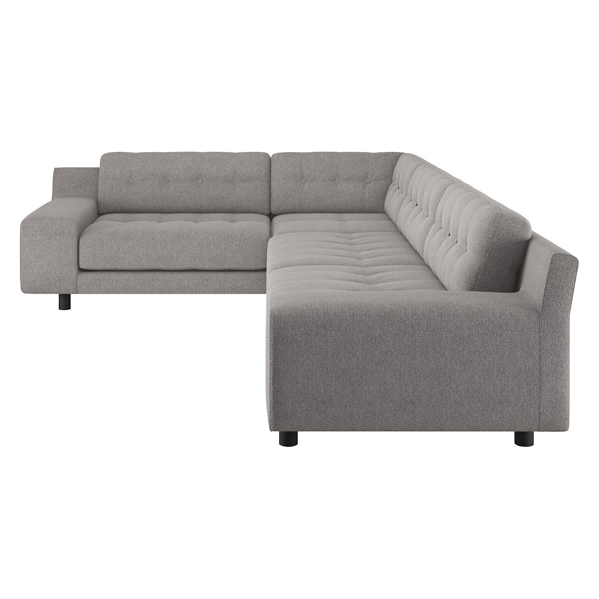 Hendricks Grey FaBric Right Arm Corner Sofa, Grey – image 5