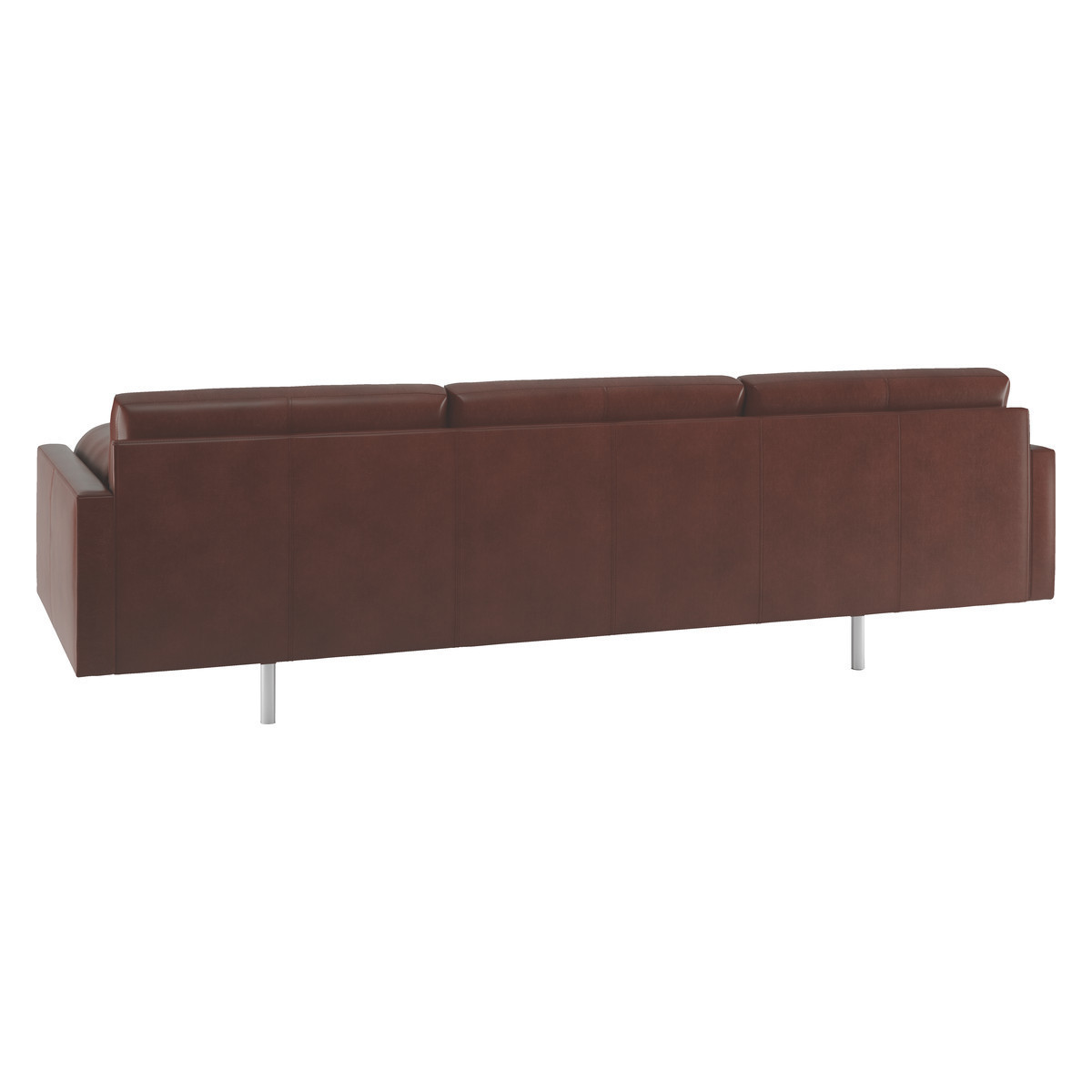 Spencer Tan Leather 4 Seater Sofa, Metal Legs, Tan – image 5