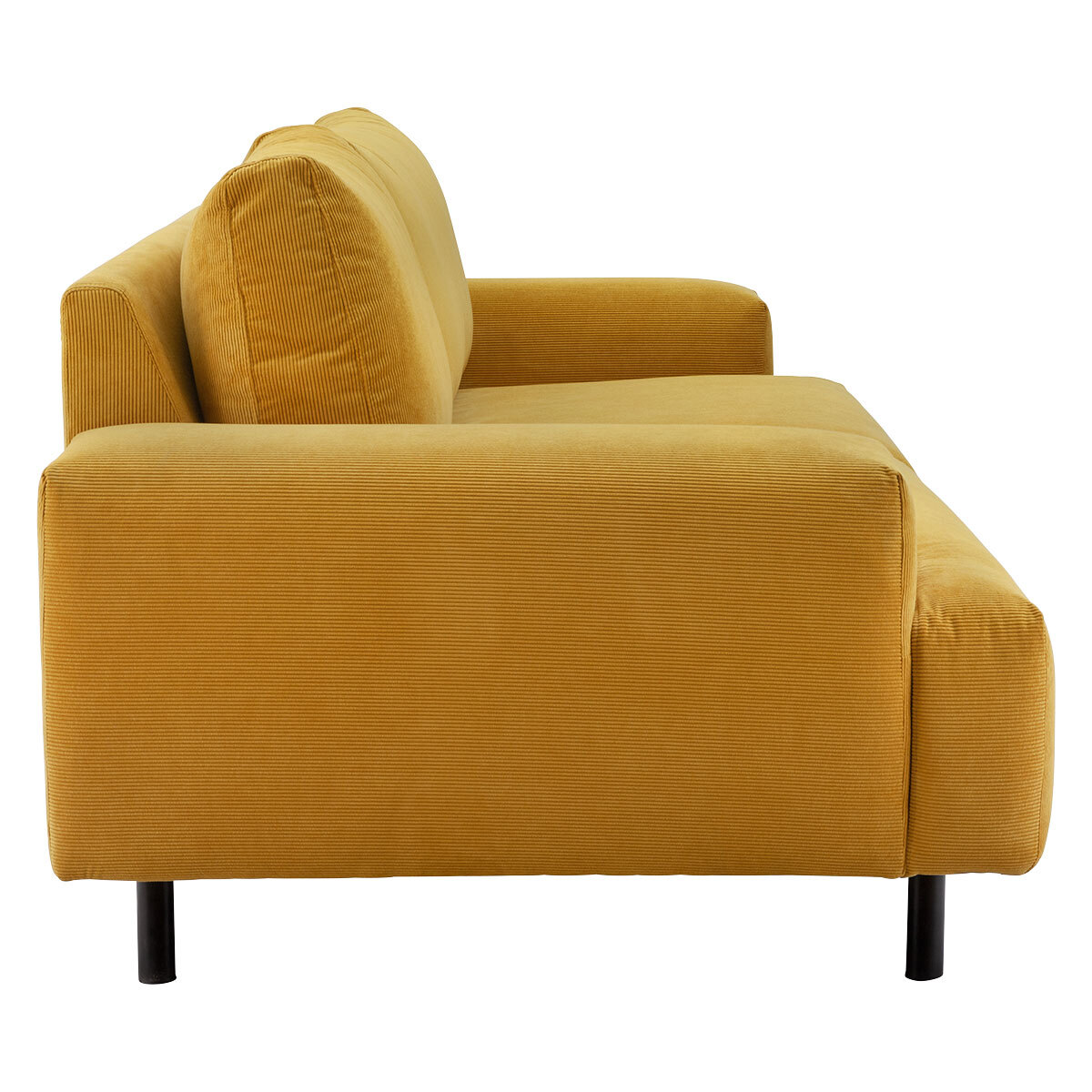 Habitat Julien 3 Seater Fabric Sofa - Yellow, Yellow – image 4