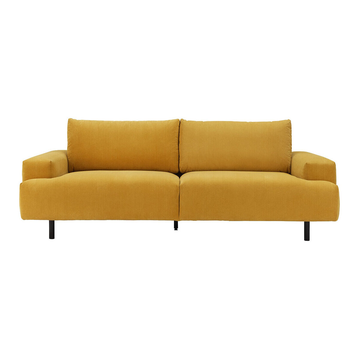 Habitat Julien 3 Seater Fabric Sofa - Yellow, Yellow – image 1