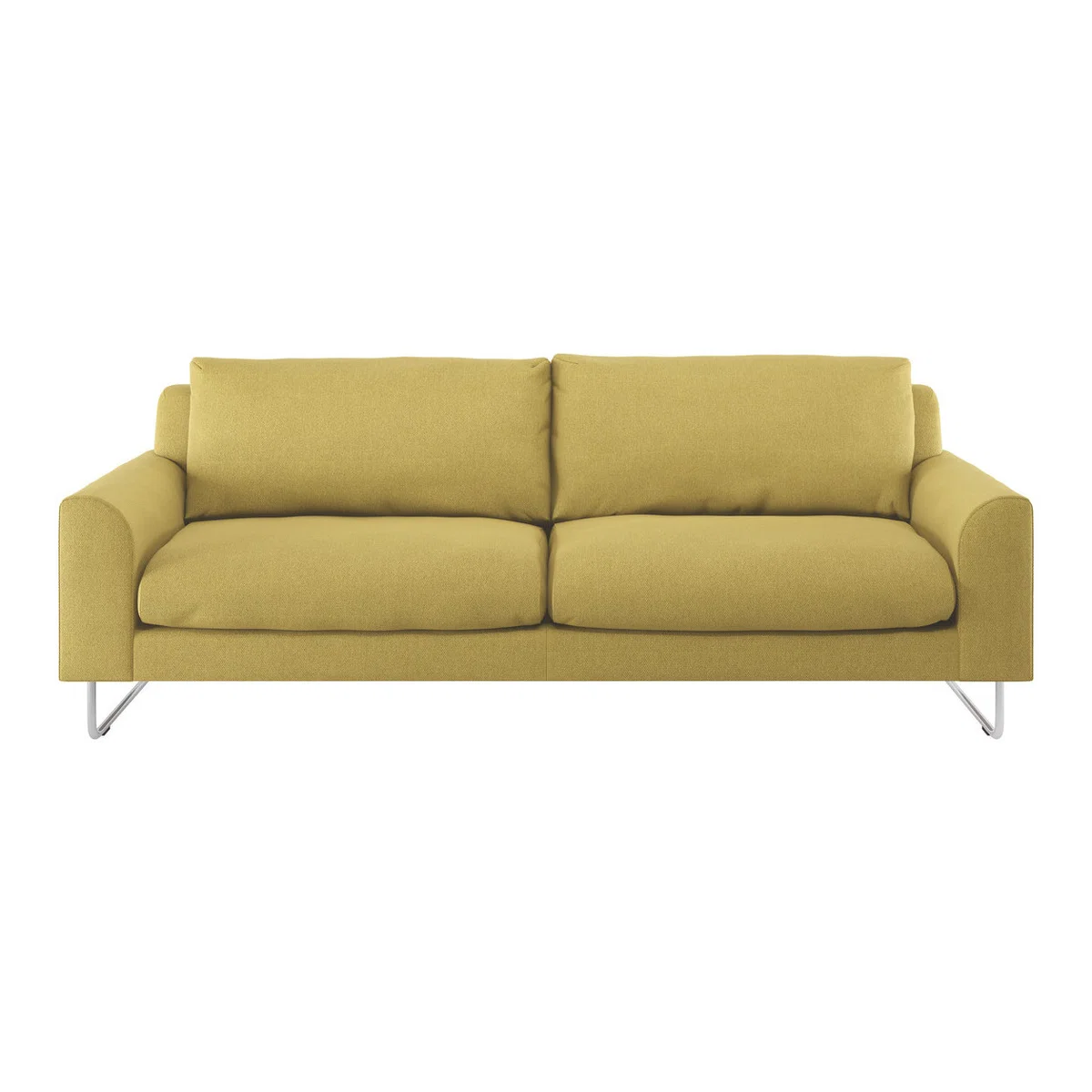 Lyle Saffron Yellow FaBric 3 Seater Sofa, Saffron – image 1
