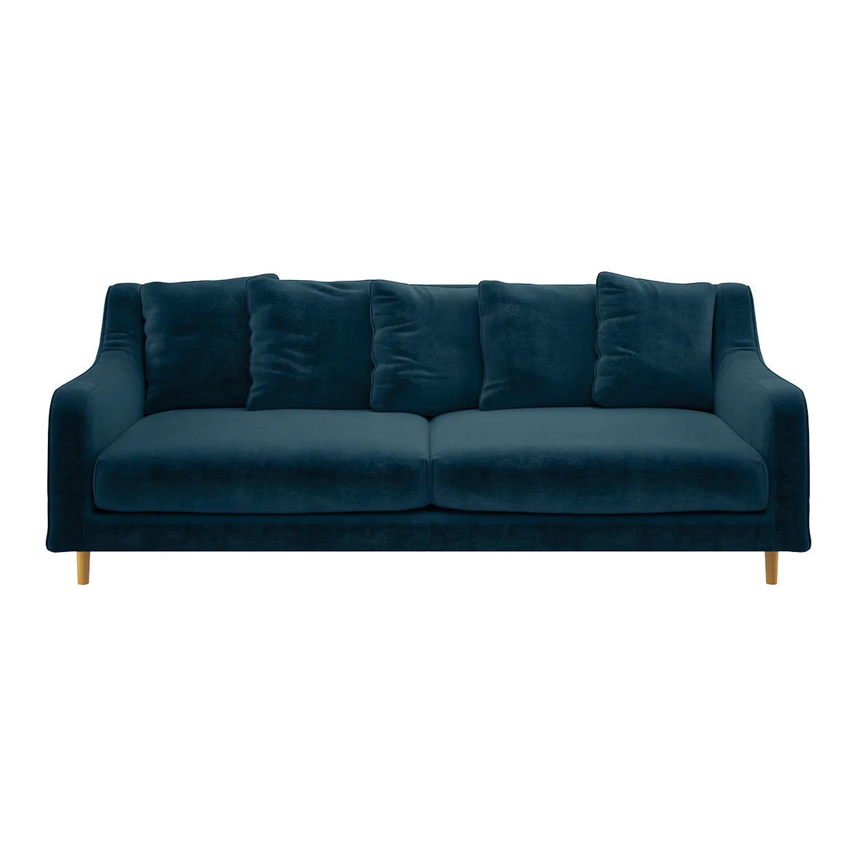 Swift Ink Blue Velvet 3 Seater Sofa, Blue – image 1