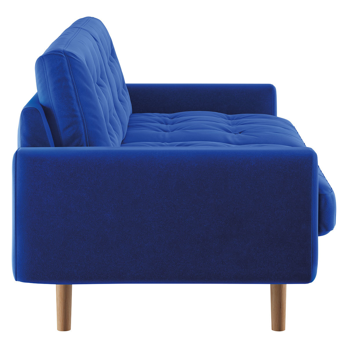 Fenner Cobalt Blue Lvelvet 2 Seater Sofa, Blue – image 4