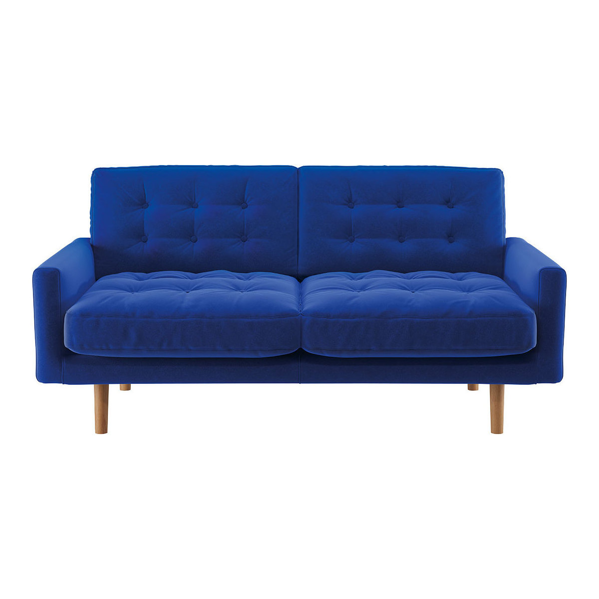 Fenner Cobalt Blue Lvelvet 2 Seater Sofa, Blue – image 1