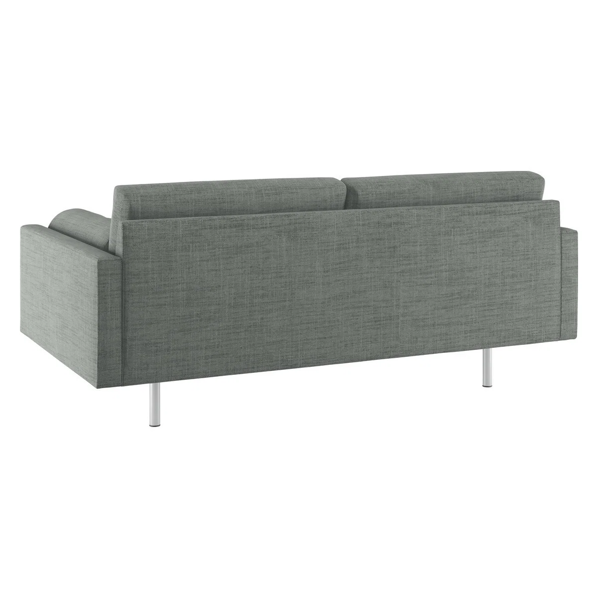 Spencer Grey Italian Woven FaBric 2 Seater Sofa, Metal Legs, Grey – image 5