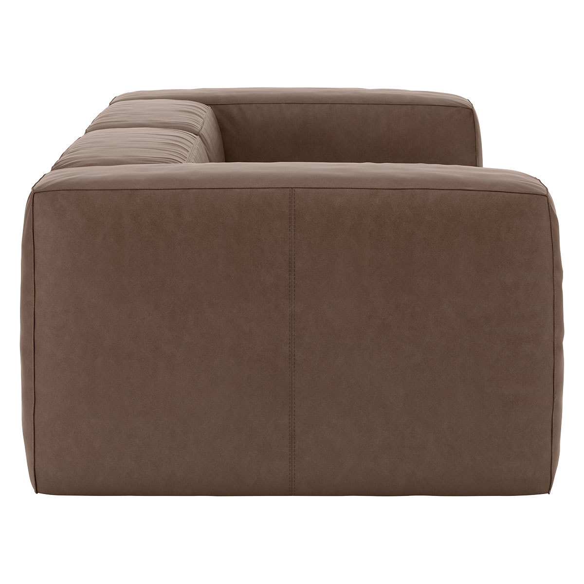 Opollo Light Brown Luxury Leather 3 Seater Sofa, Light Brown – image 5