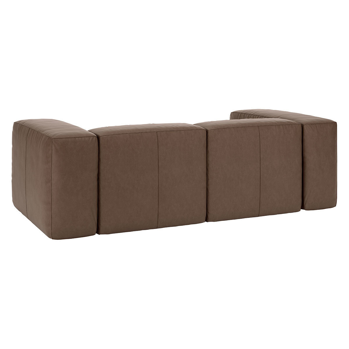 Opollo Light Brown Luxury Leather 3 Seater Sofa, Light Brown – image 6