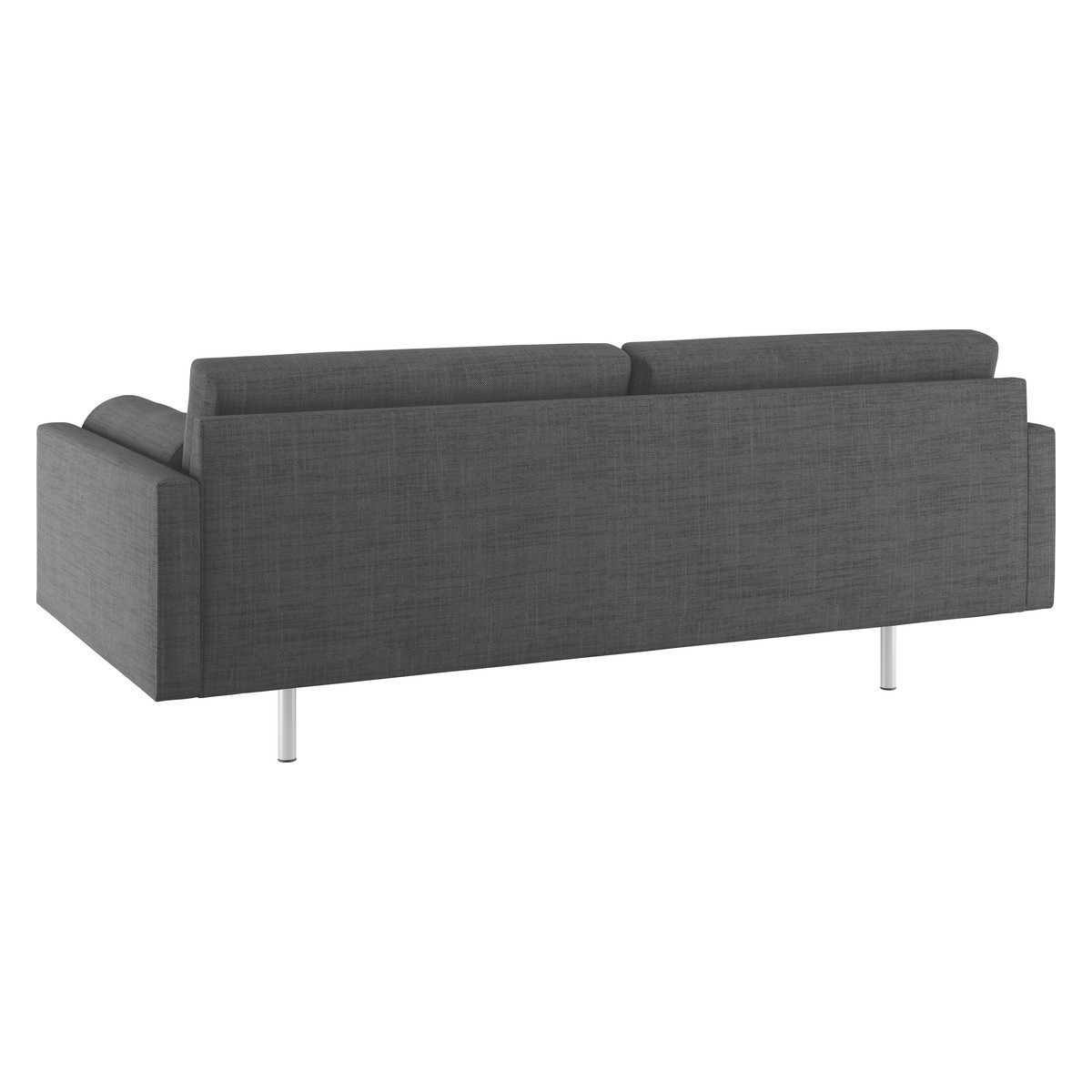 Spencer Charcoal Grey Italian Woven FaBric 3 Seater Sofa, Metal Leg, Charcoal – image 5