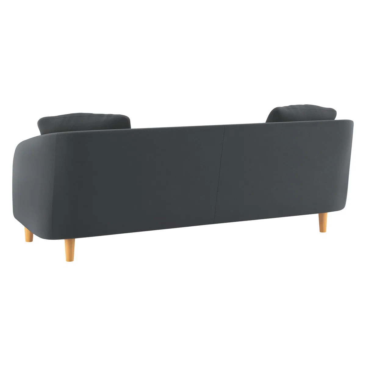 Colby Grey Velvet 3 Seater Sofa, Wooden Feet, Grey – image 5