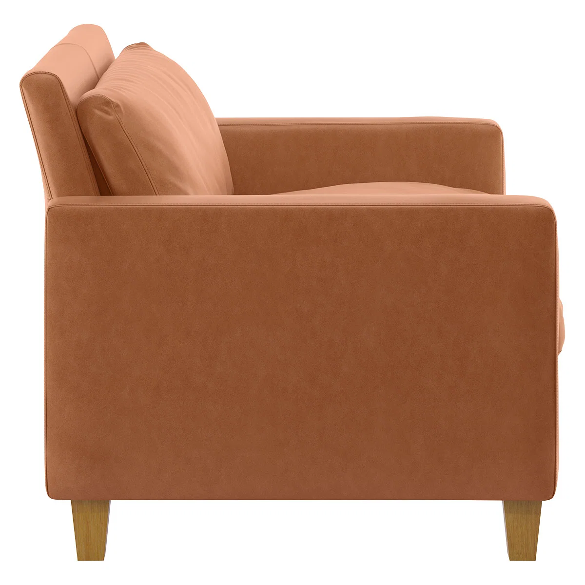 Chester Tan Luxury Leather Compact Sofa, Tan – image 4