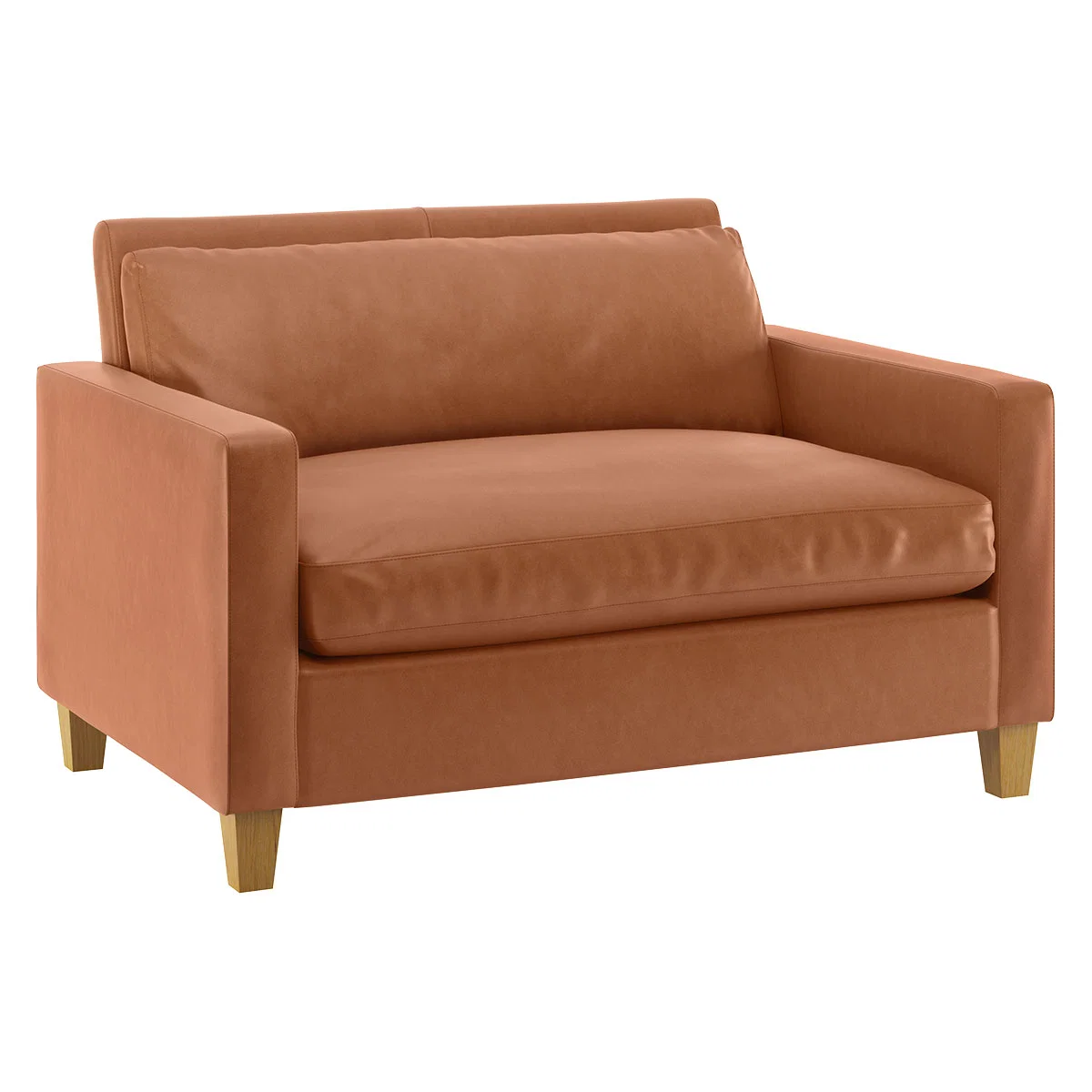 Chester Tan Luxury Leather Compact Sofa, Tan – image 6
