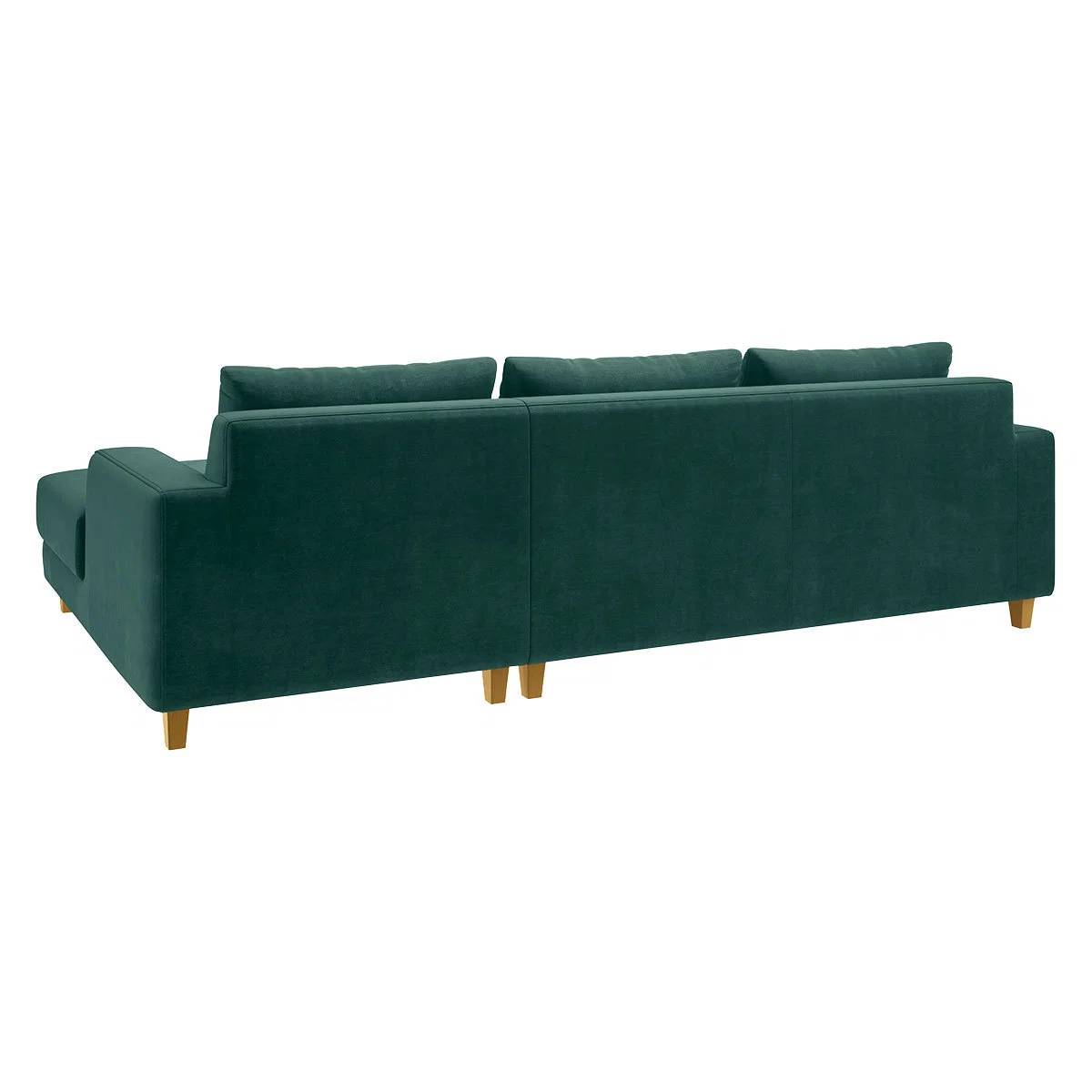 Wiltons Emerald Green Velvet Right Hand Chaise Sofa, Green – image 5