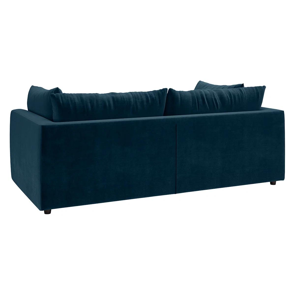 Clemence Ink Blue Velvet 3 Seat Sofa, Blue – image 5