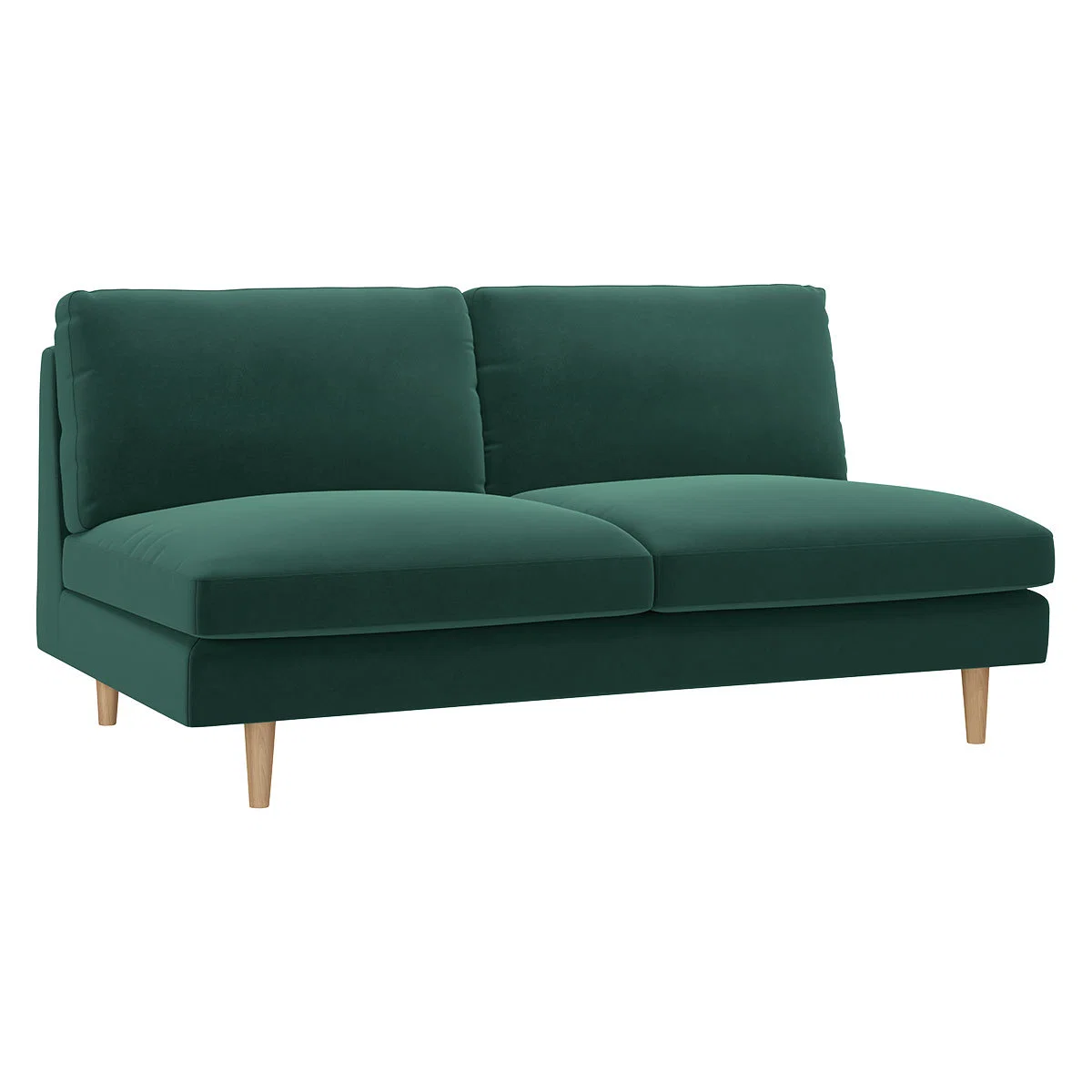 Teo Green Velvet 2 Seat Sofa, Green – image 3