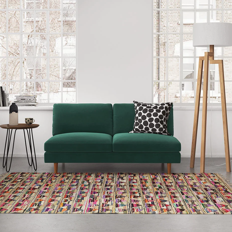 Teo Green Velvet 2 Seat Sofa, Green – image 8