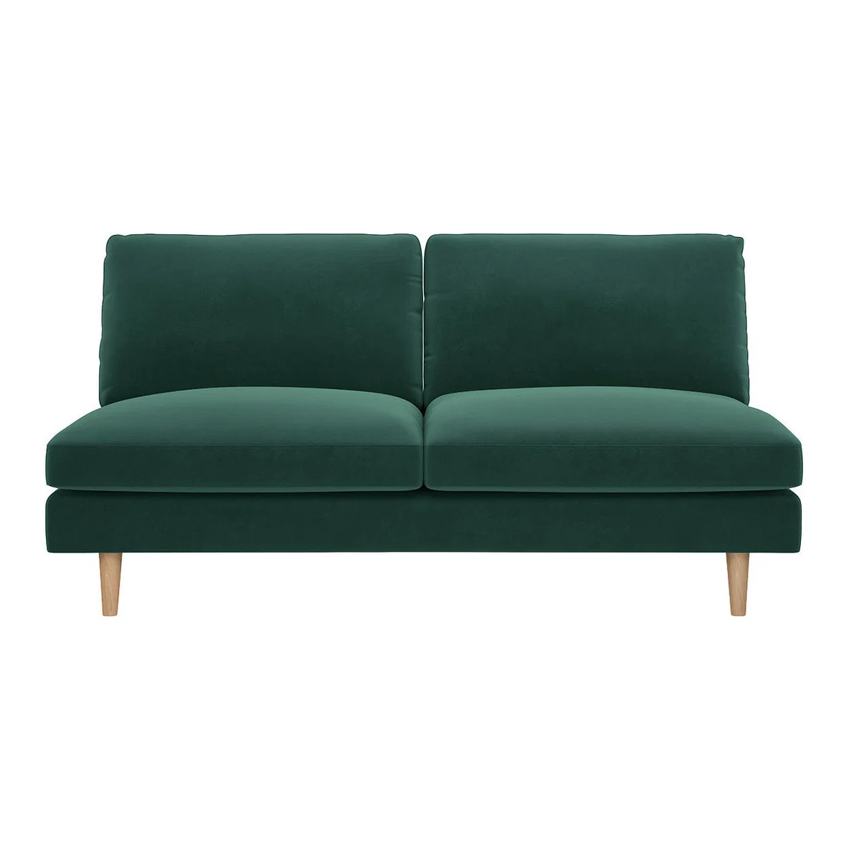 Teo Green Velvet 2 Seat Sofa, Green – image 1