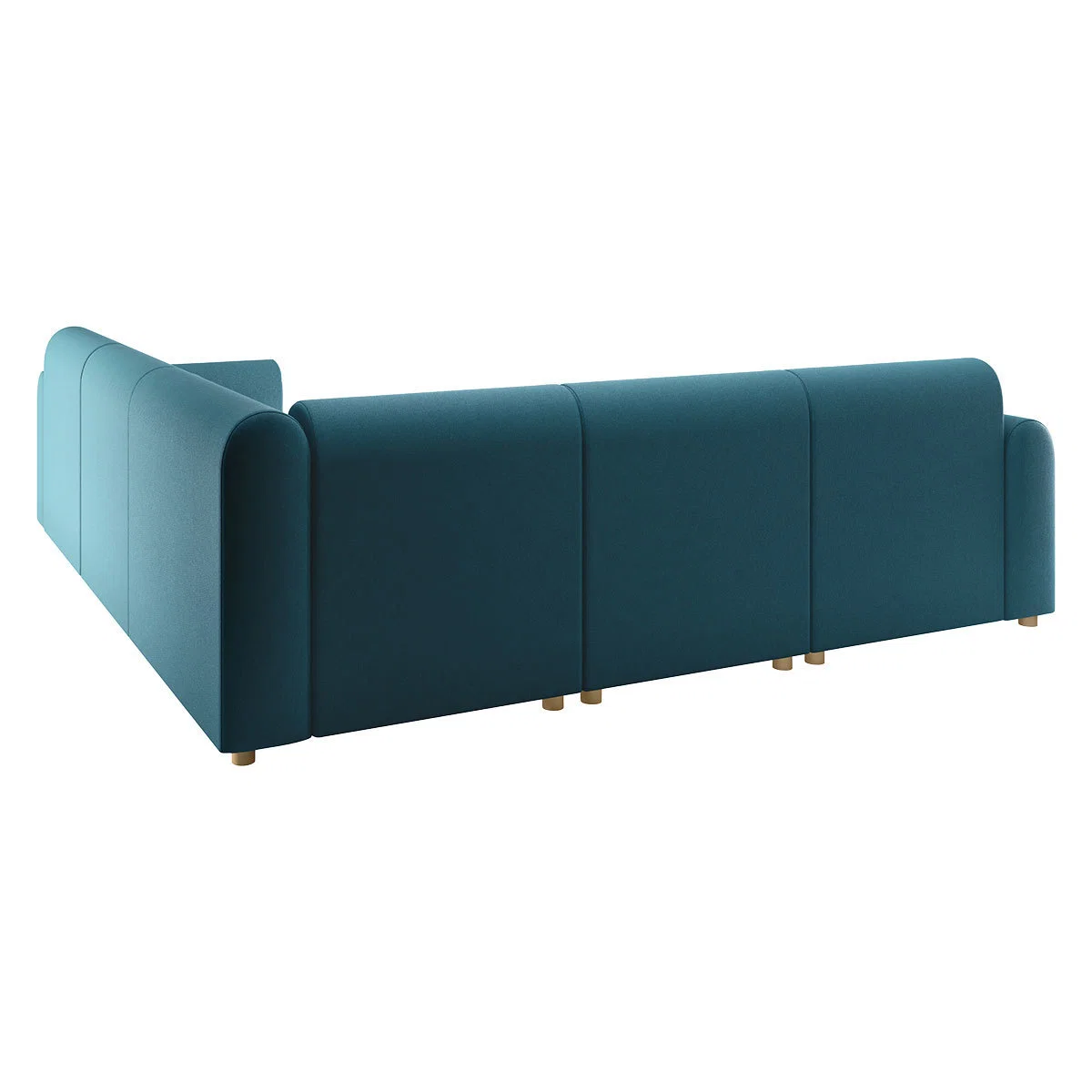 Tab Teal Green FaBric 3 Seat Reversible Corner Sofa, Green – image 5
