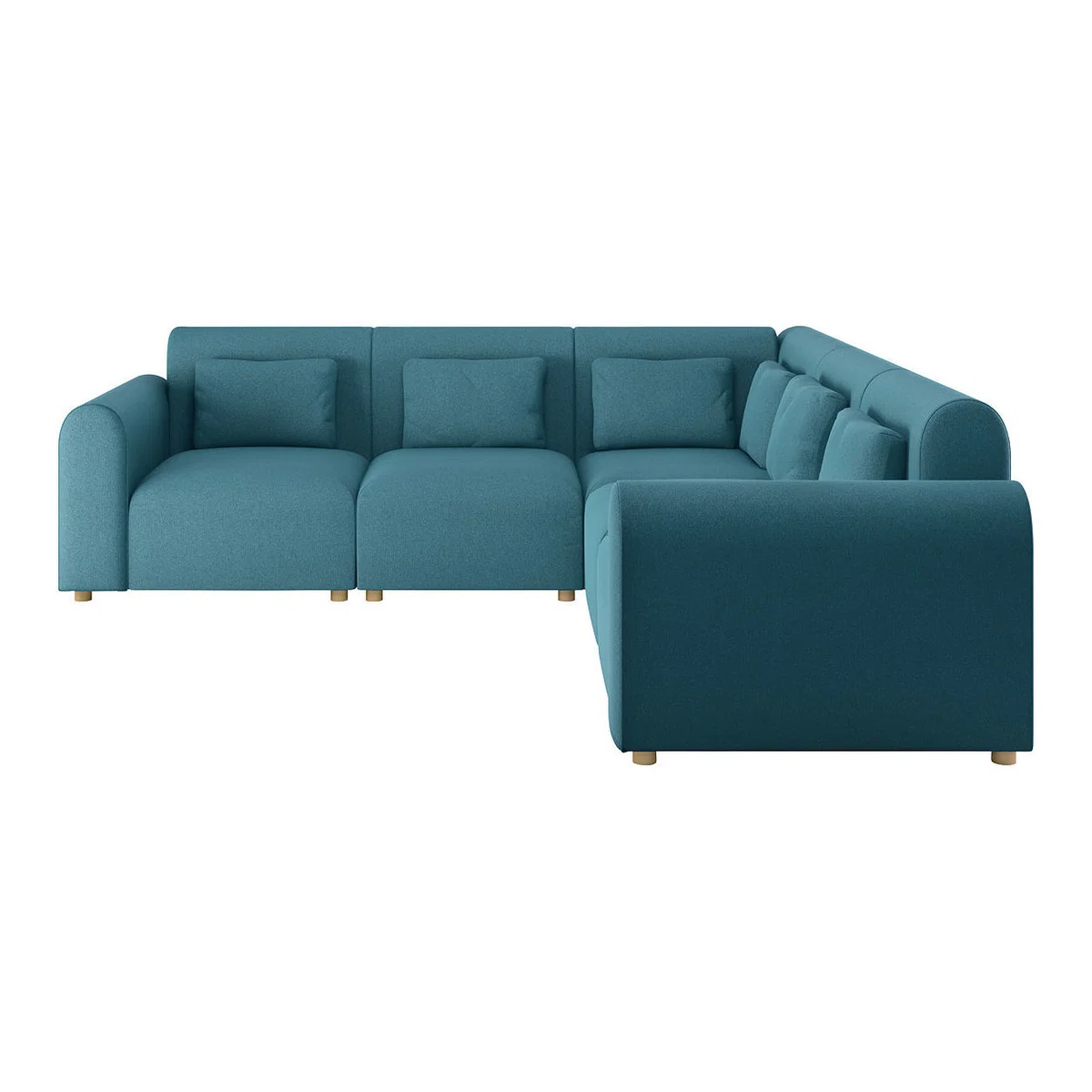 Tab Teal Green FaBric 3 Seat Reversible Corner Sofa, Green – image 1