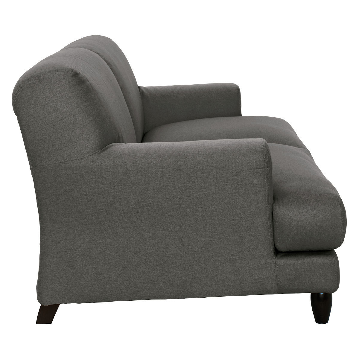 Askem Charcoal Grey FaBric 3 Seater Sofa, Charcoal – image 4