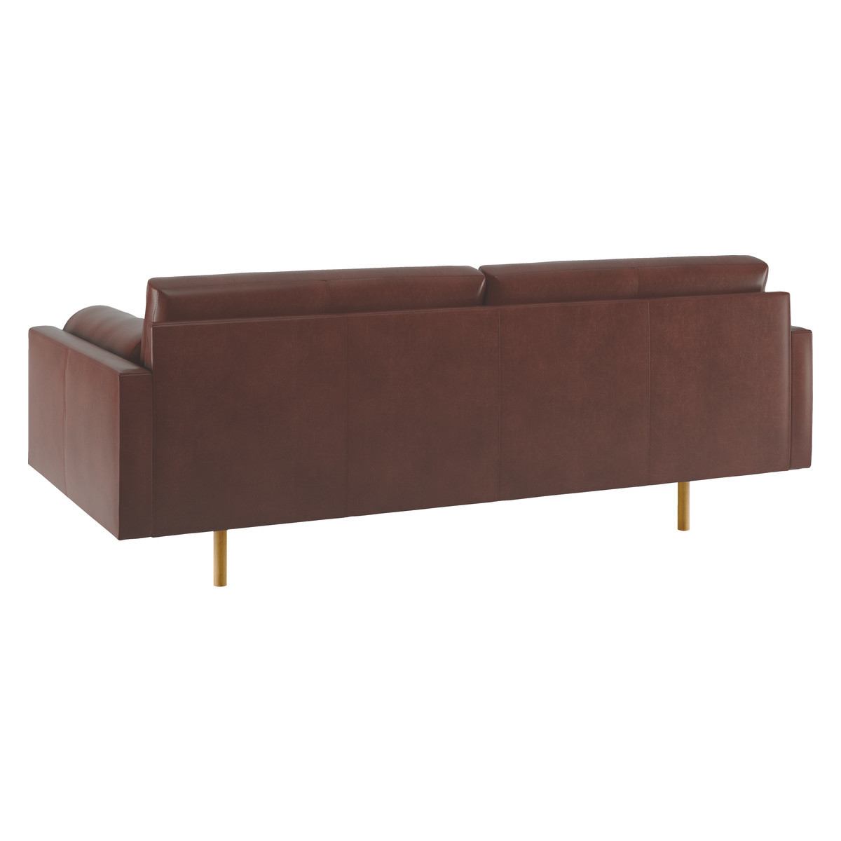 Spencer Tan Leather 3 Seater Sofa, Oak Legs, Tan – image 5
