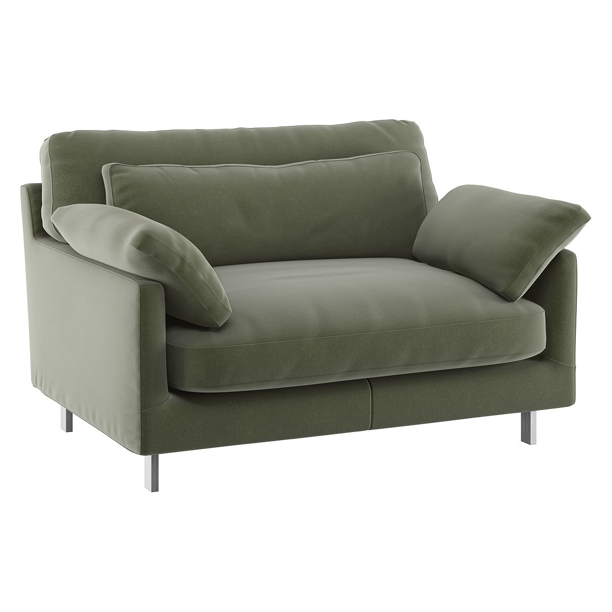 Cuscino Sage Green Velvet Compact Sofa, Green Green – image 3