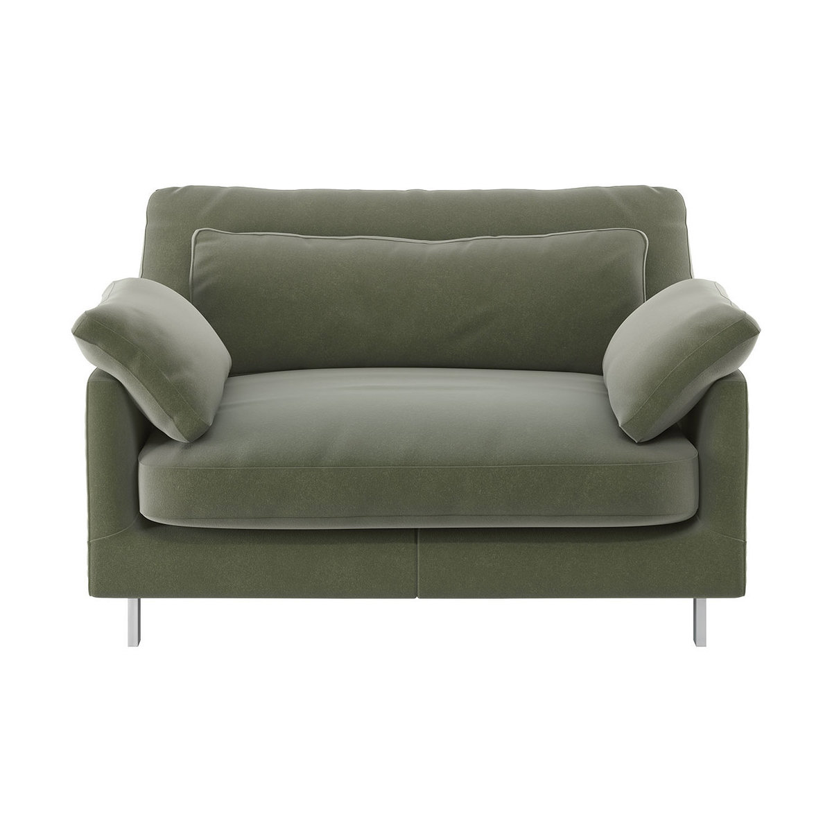 Cuscino Sage Green Velvet Compact Sofa, Green Green – image 1