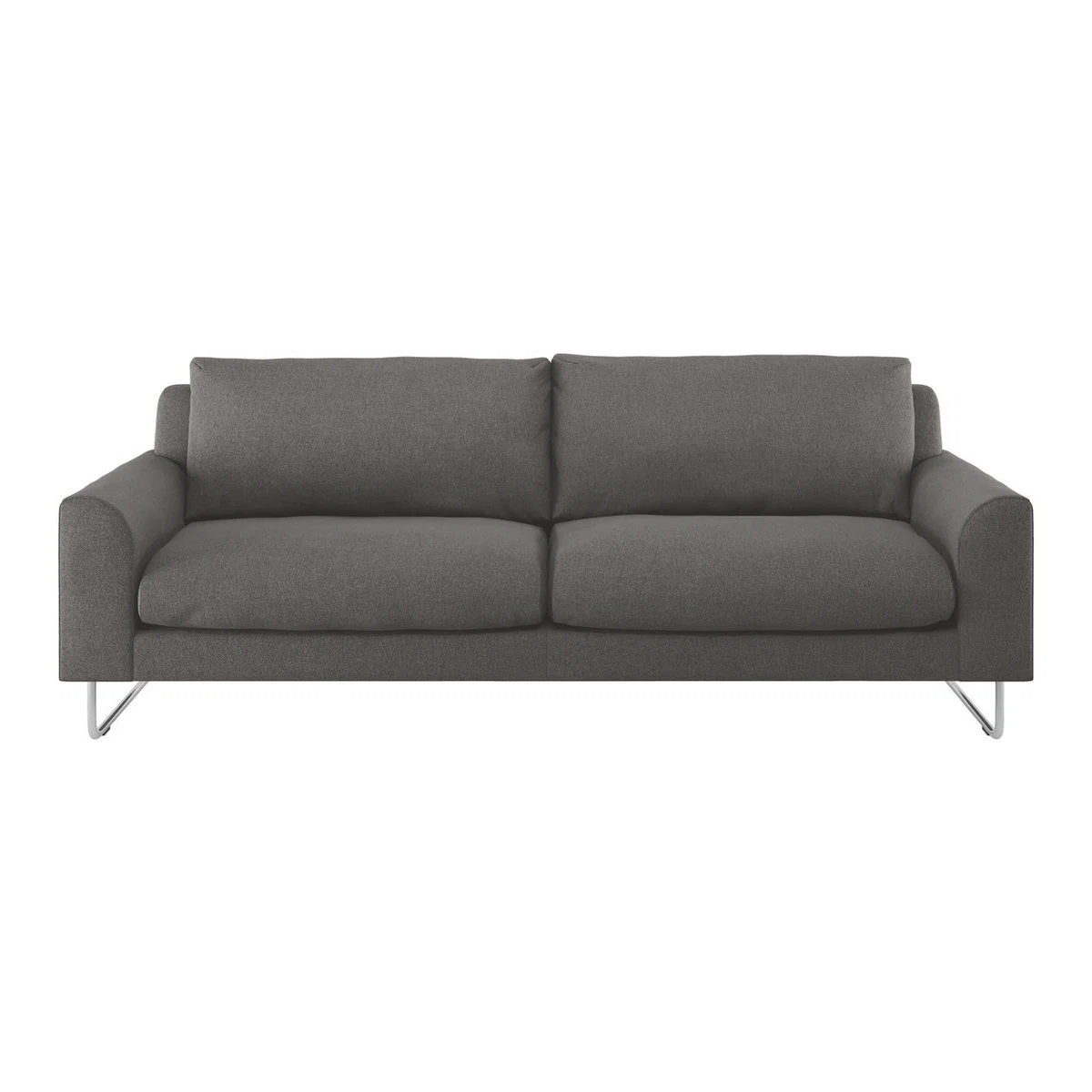 Lyle Charcoal Grey Tweed Wool Mix 3 Seater Sofa, Charcoal – image 1