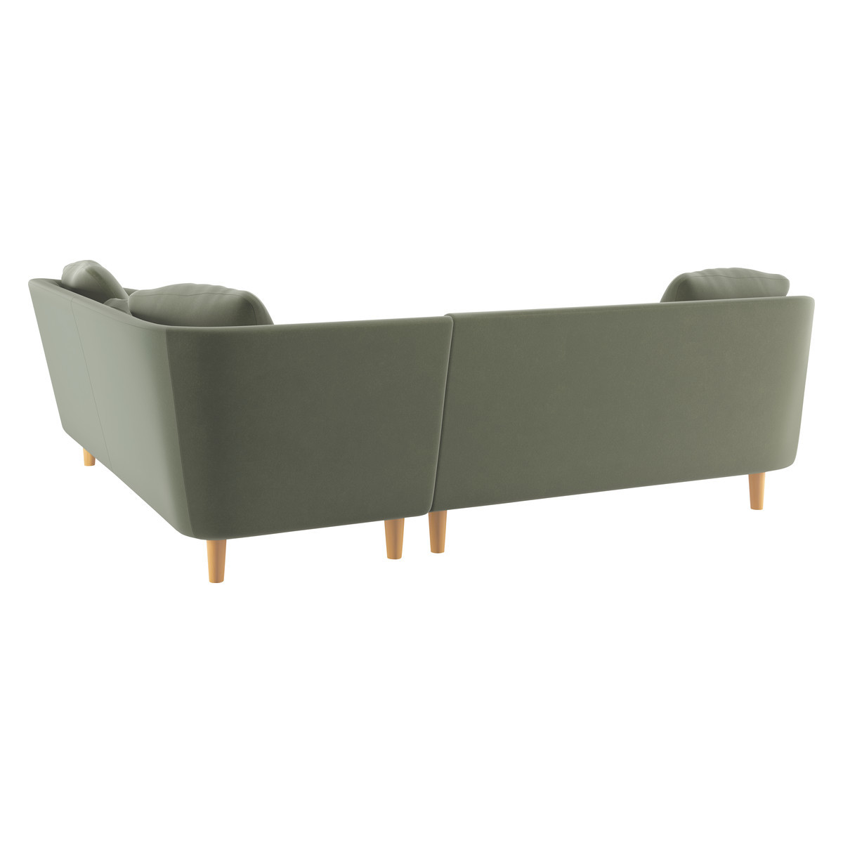 Colby Sage Green Velvet Left-Arm Corner Sofa, Green Green – image 5