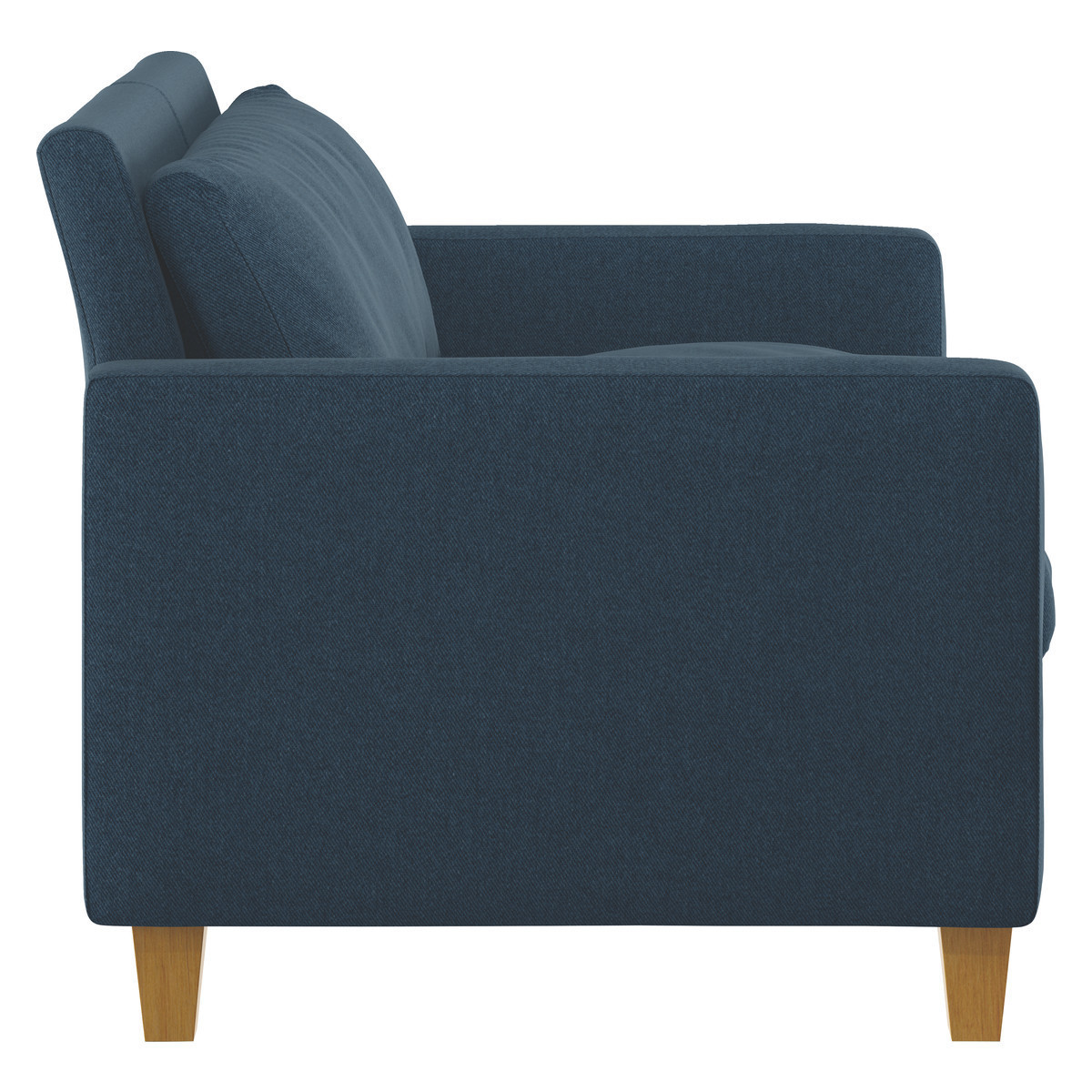Chester Navy Blue Tweed Wool Mix Compact Sofa, Oak Stained Feet, Navy – image 3