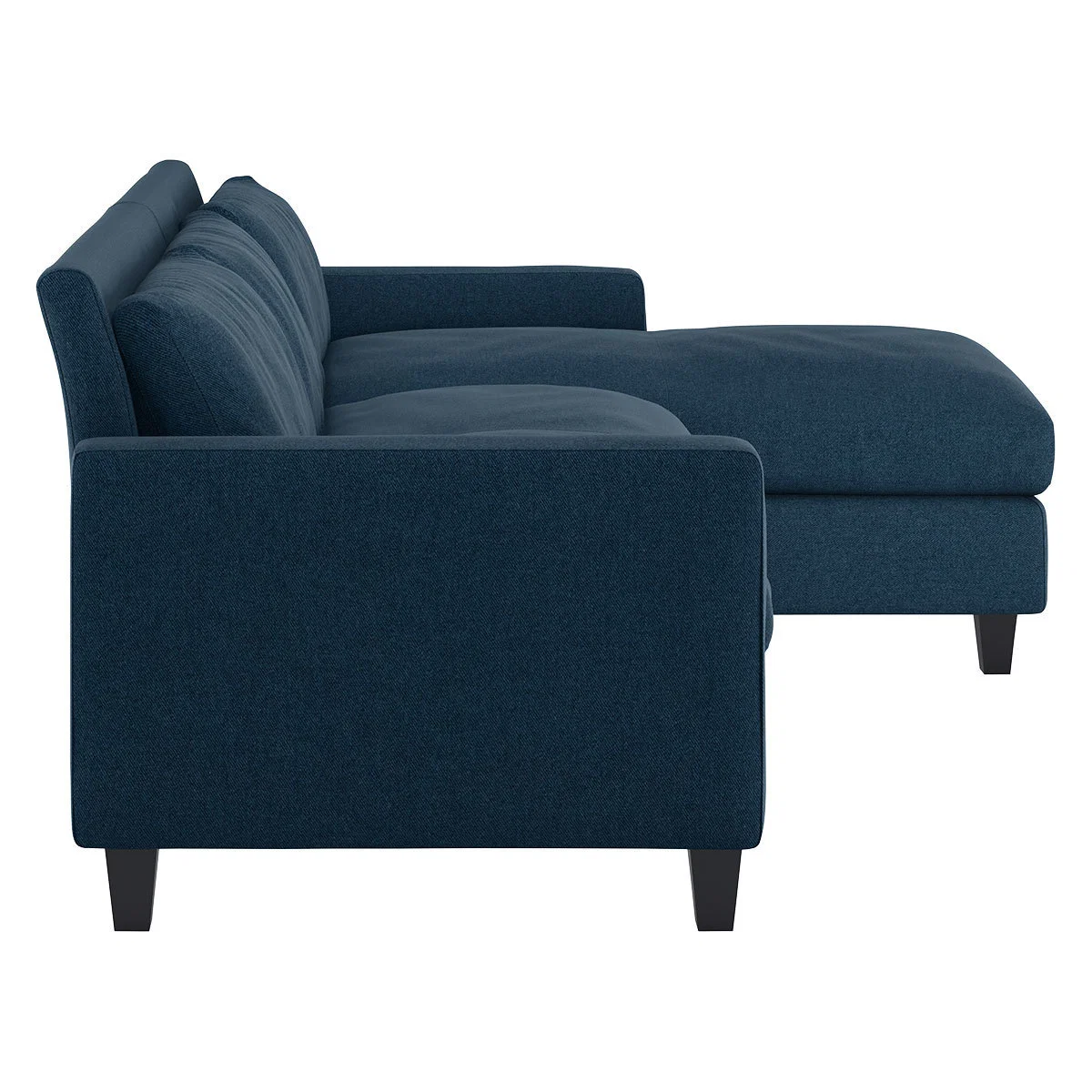 Chester Navy Blue Tweed Wool Mix 3 Seater Sofa Chaise, Navy – image 3