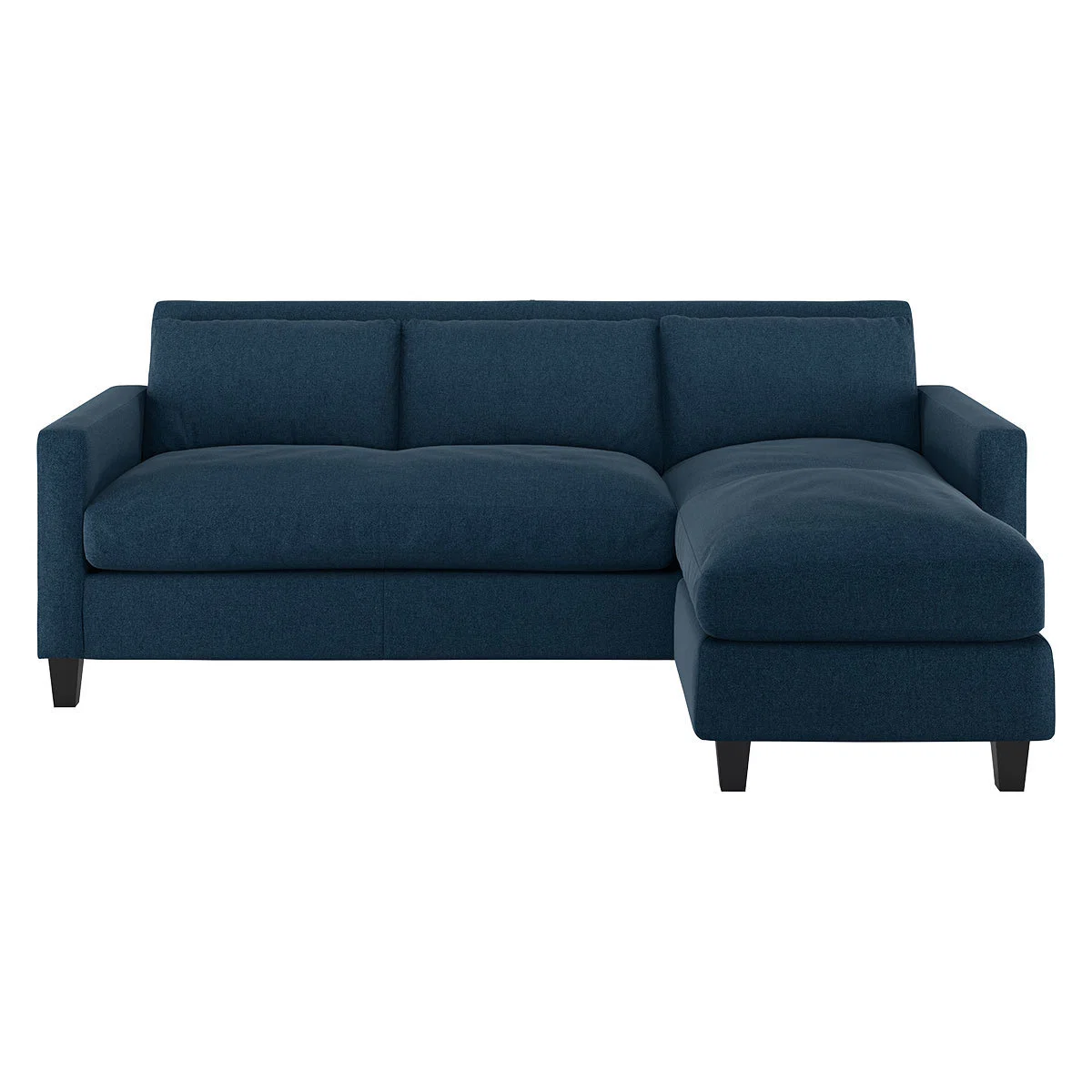 Chester Navy Blue Tweed Wool Mix 3 Seater Sofa Chaise, Navy – image 4