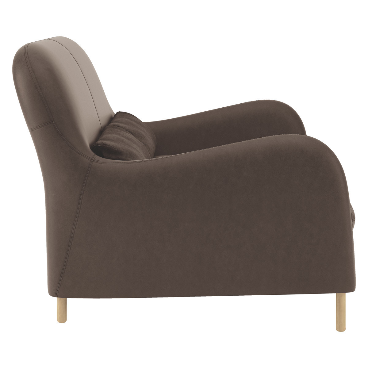Smithfield Chocolate Brown Luxury Leather 2 Seater Sofa, Brown – image 3