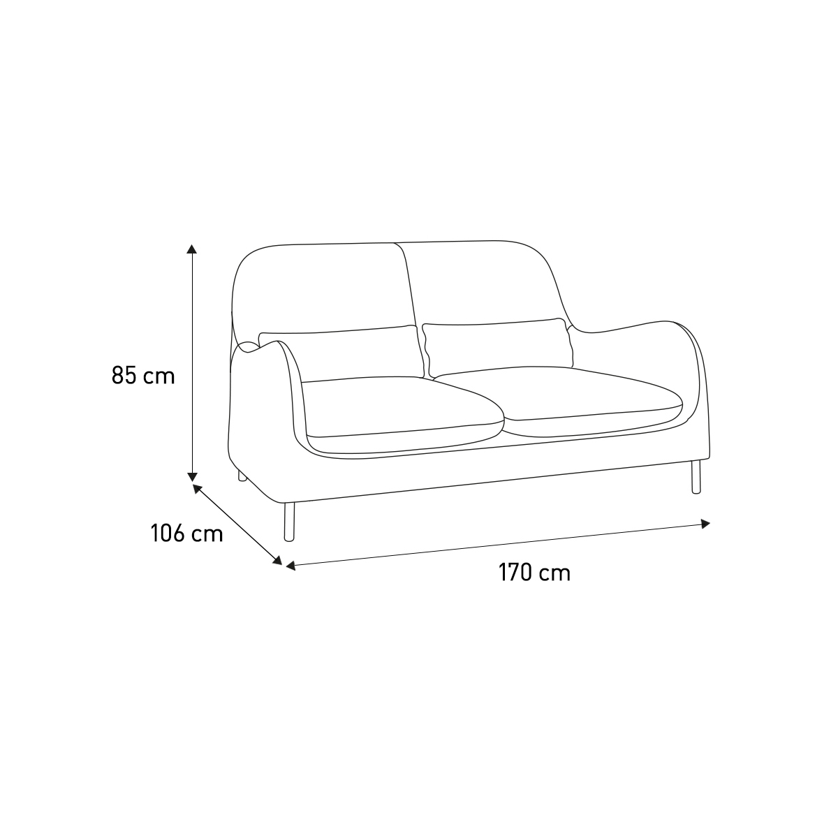Smithfield Chocolate Brown Luxury Leather 2 Seater Sofa, Brown – image 6