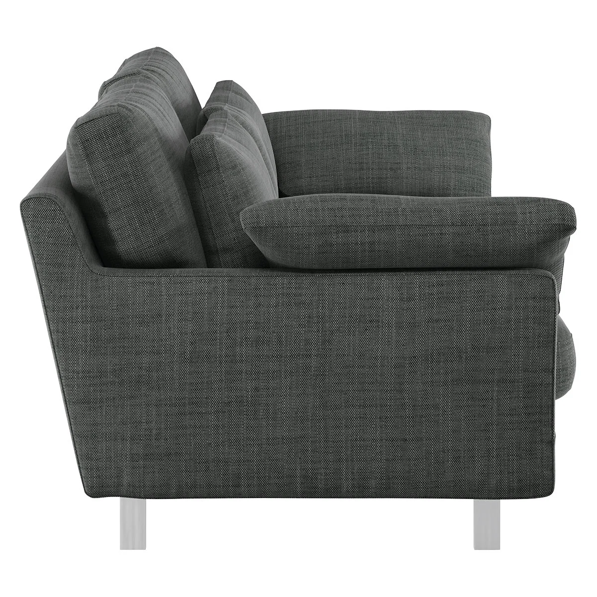 Cuscino Charcoal Grey Italian Woven FaBric 2 Seater Sofa, Charcoal – image 4