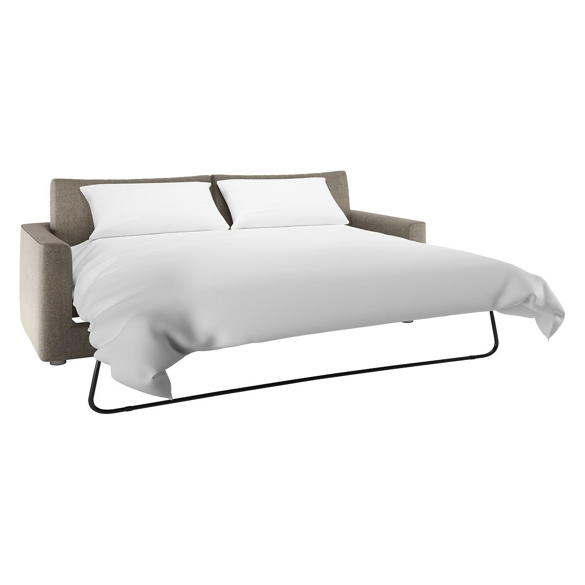 Rupert Black & White Stripey Linen 4 Seat Sofa Bed, Black & White – image 6