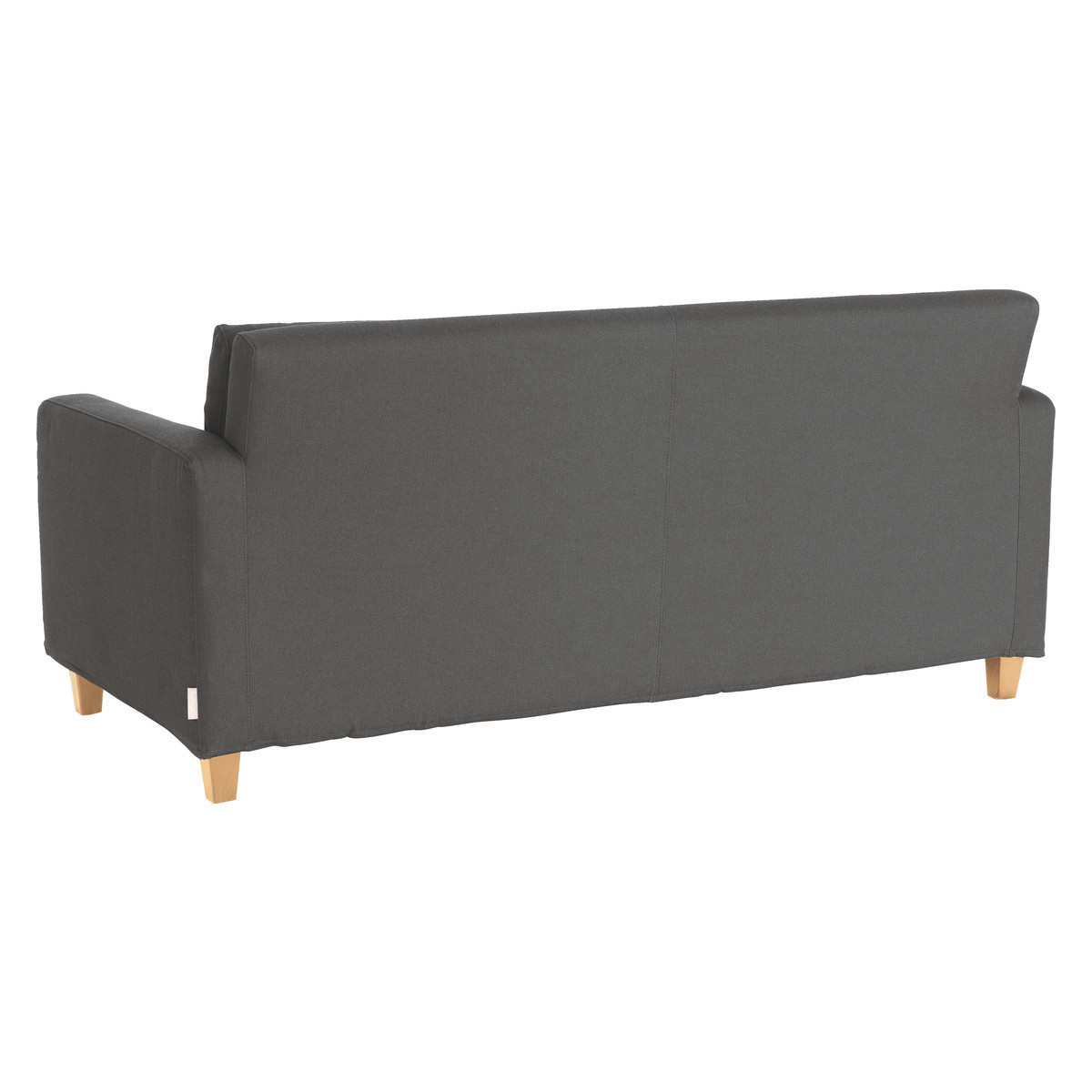 Chester Charcoal Grey FaBric 2 Seater Sofa, Oak Feet, Charcoal – image 5