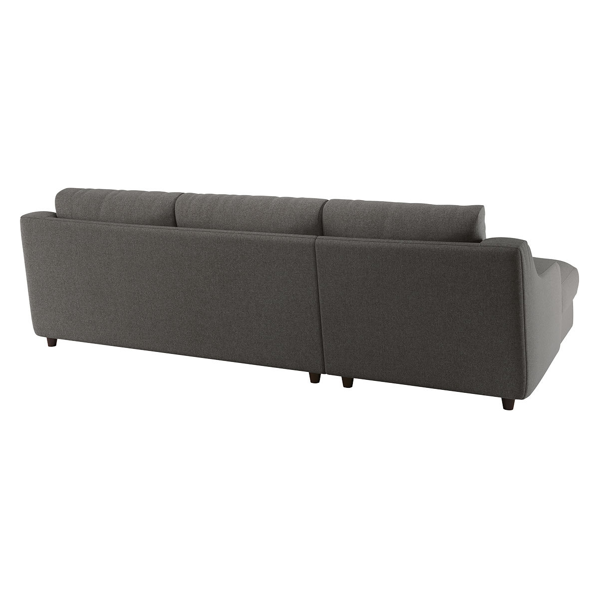 Slope Charcoal Grey Wool Tweed Left Arm Chaise Sofa, Charcoal – image 5