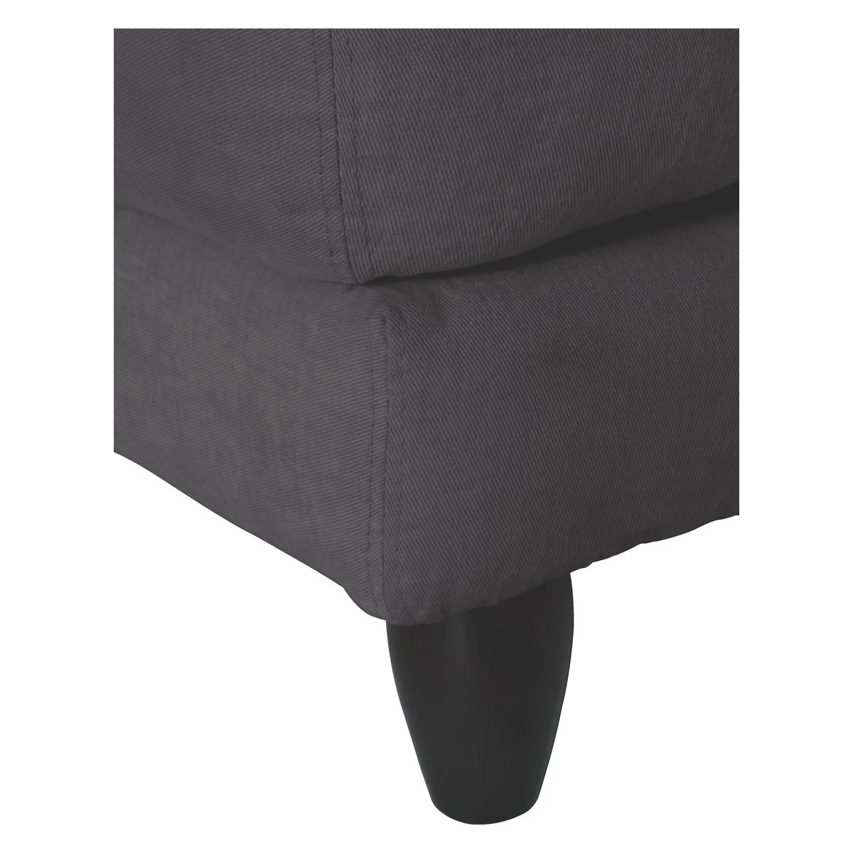 Askem Charcoal Grey Brushed Cotton 3 Seater Sofa, Charcoal – image 6