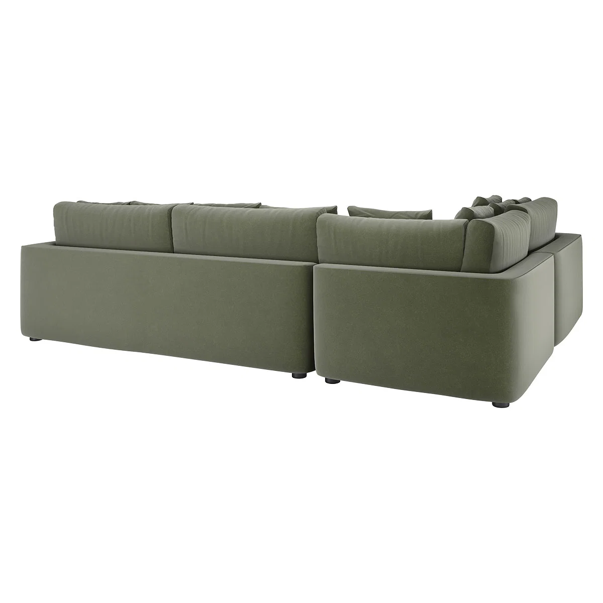 Rupert Sage Green Velvet Right Arm Corner Sofa, Green Green – image 5
