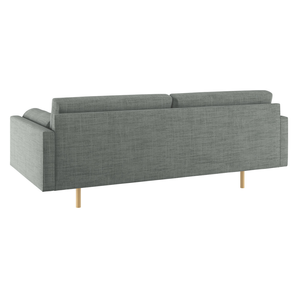 Spencer Grey Italian Woven FaBric 3 Seater Sofa, Metal Legs, Grey – image 5