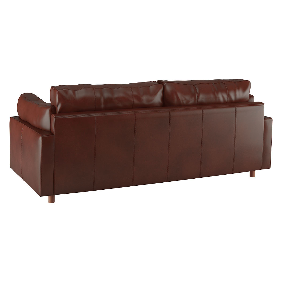 Elkin Tan Leather 3 Seater Sofa, Brown – image 5